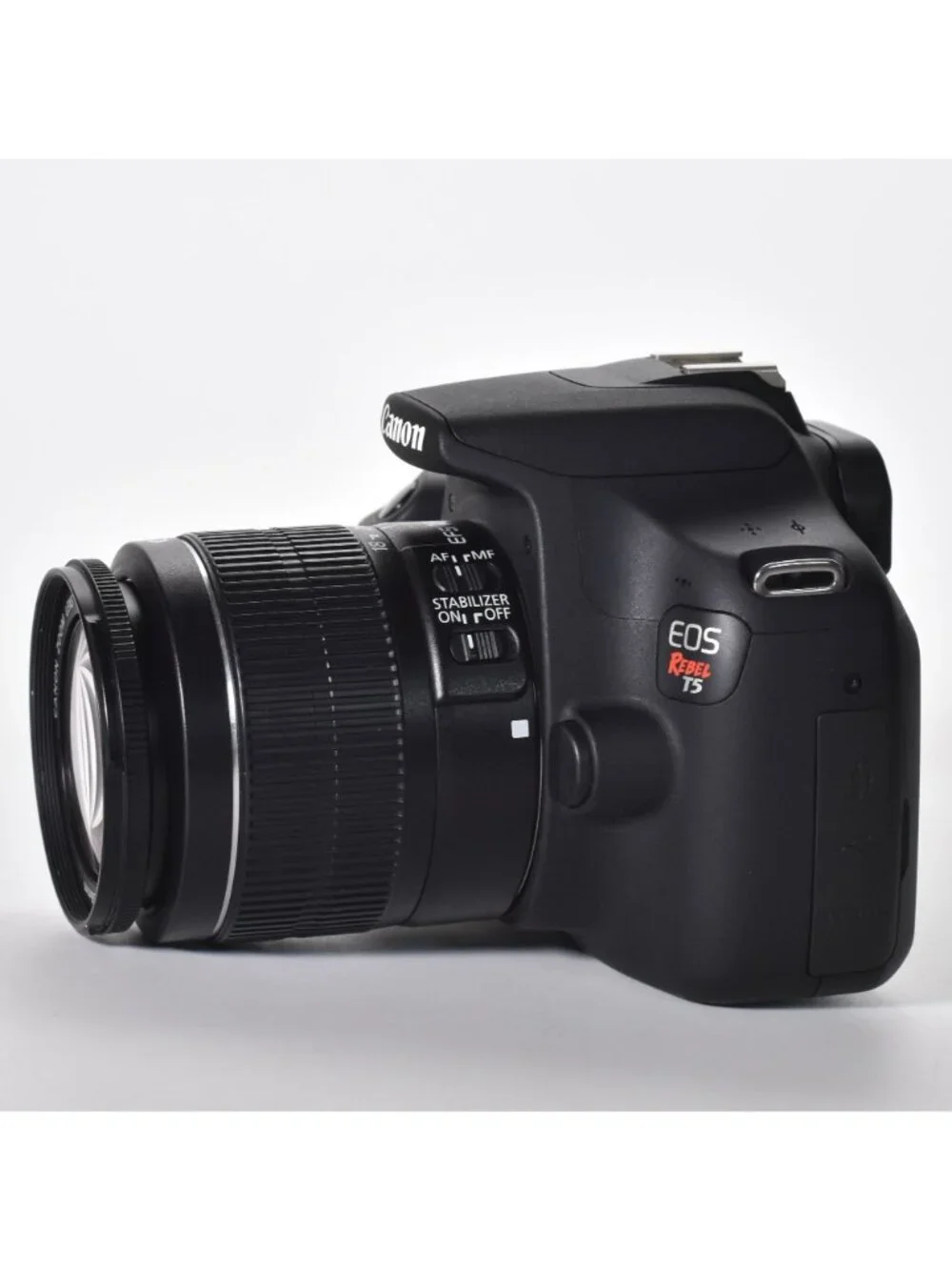 Canon EOS Rebel T5 DSLR Camera 18MP 18-55mm Lens Video 1601 Clicks 64GB SD MINT